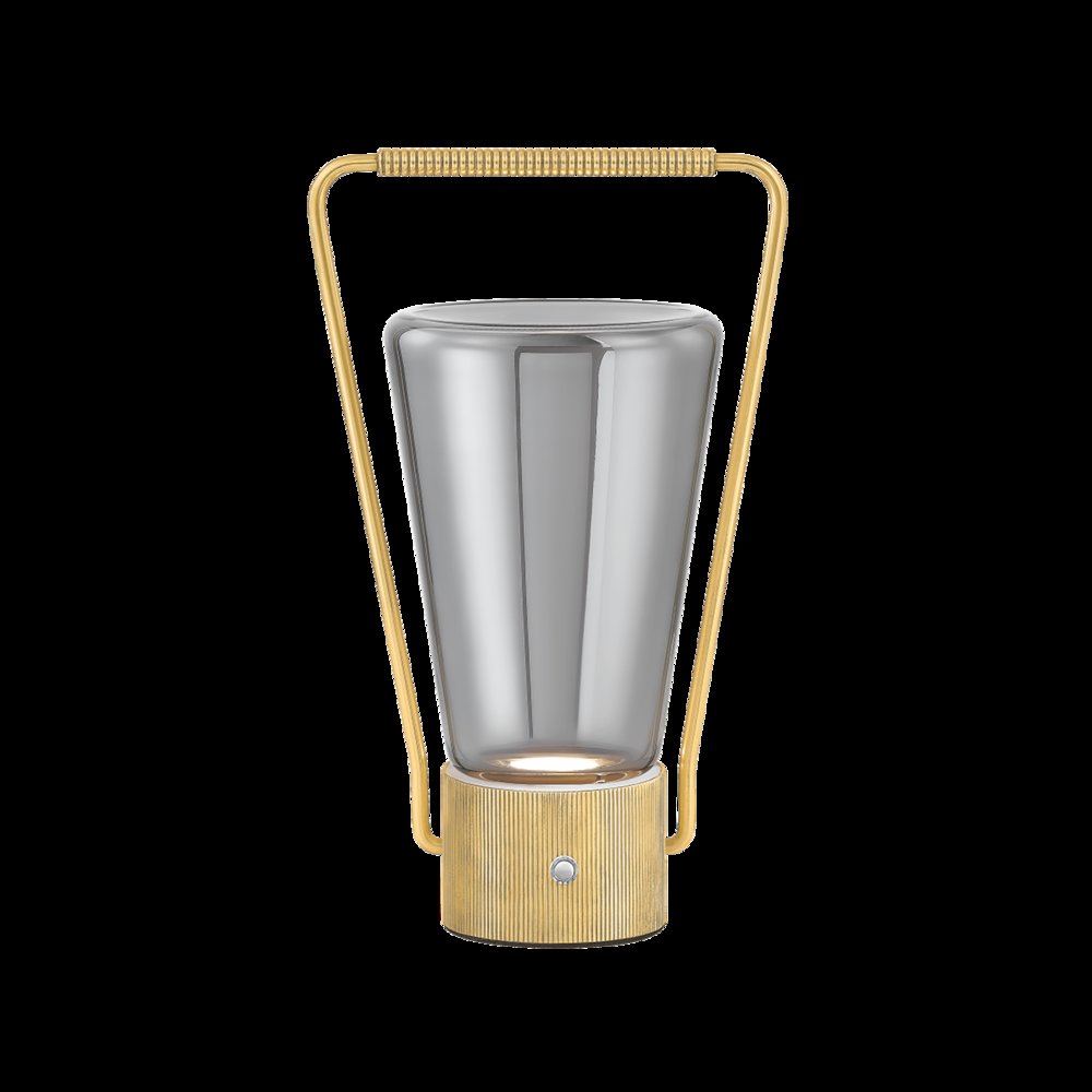 Booker Rechargeable Table Lamp, Aged Brass