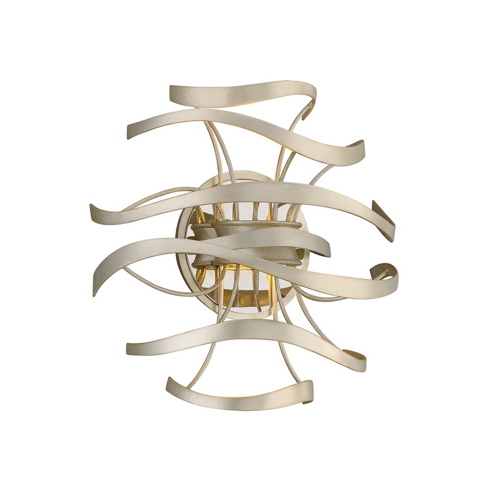 Calligraphy Wall Sconce, Silver Leaf