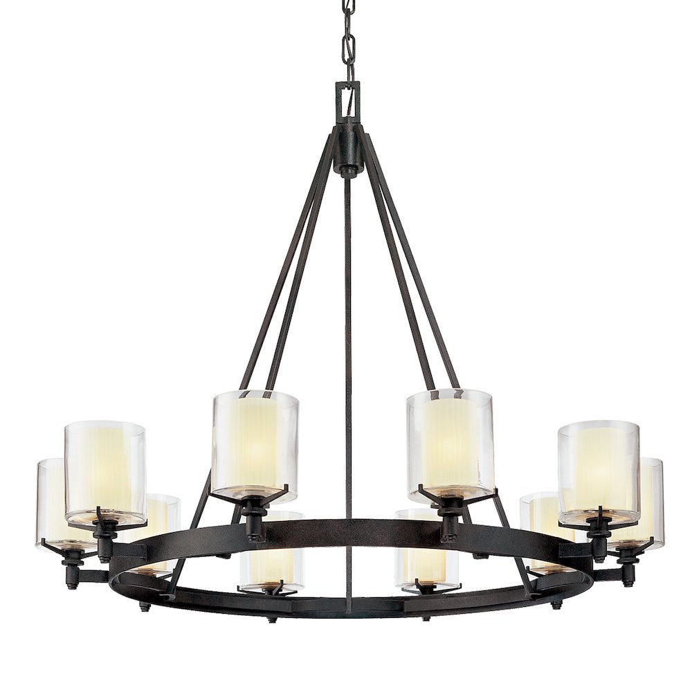 Arcadia Chandelier, Textured Iron