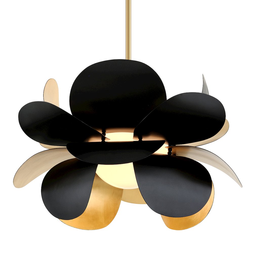 Ginger Chandelier, Gold Leaf