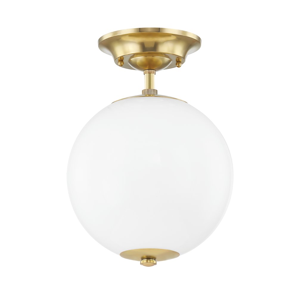 Sphere No.1 Semi Flush, Aged Brass