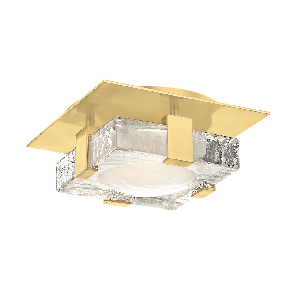 Bourne Semi-Flush, Aged Brass