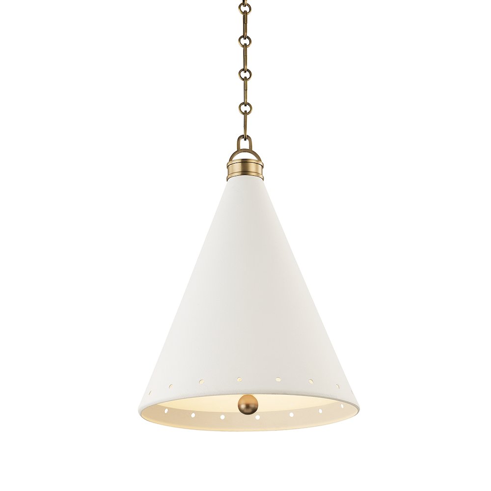Plaster No.1 Pendant, Aged Brass