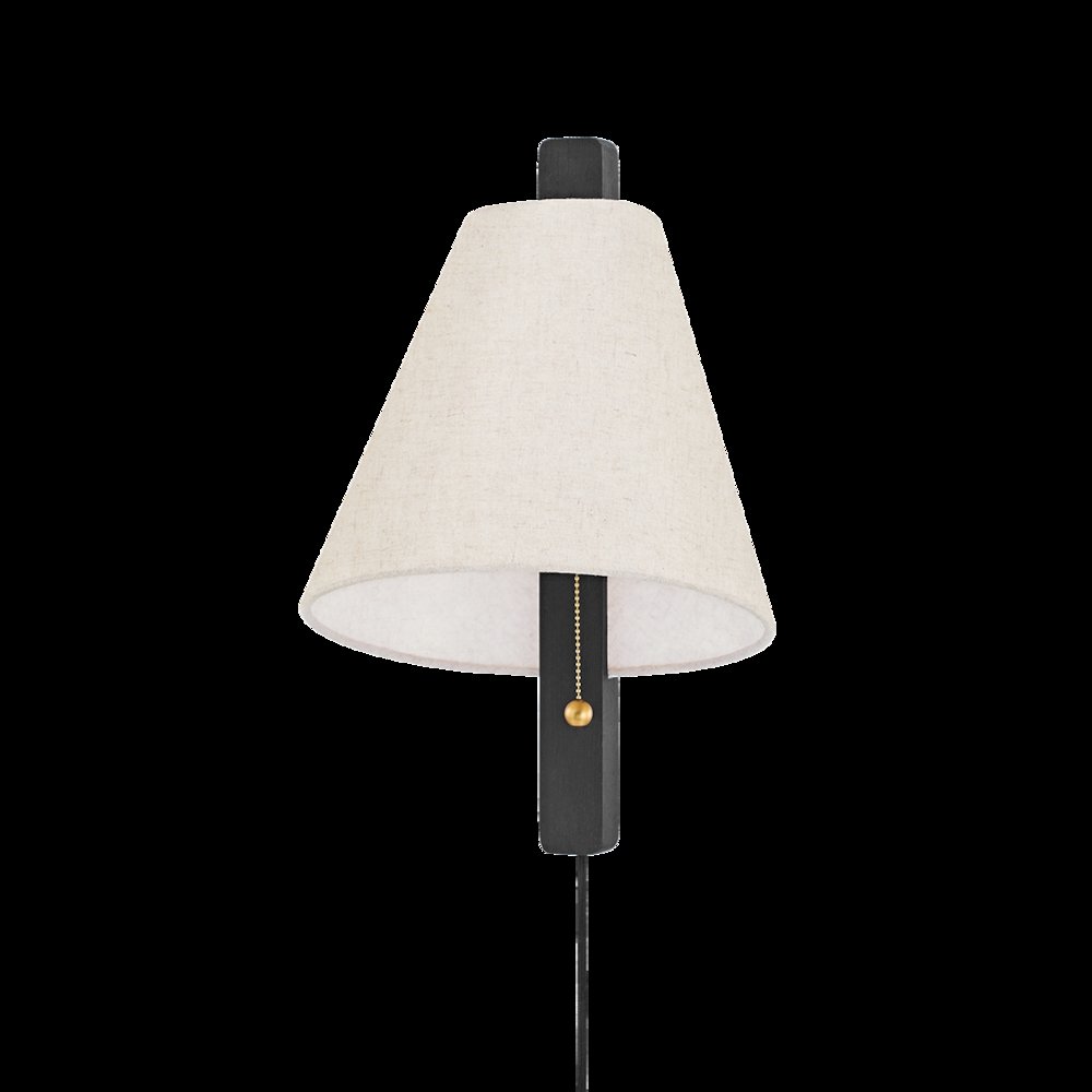 Ellen Plug-In Sconce, Aged Brass