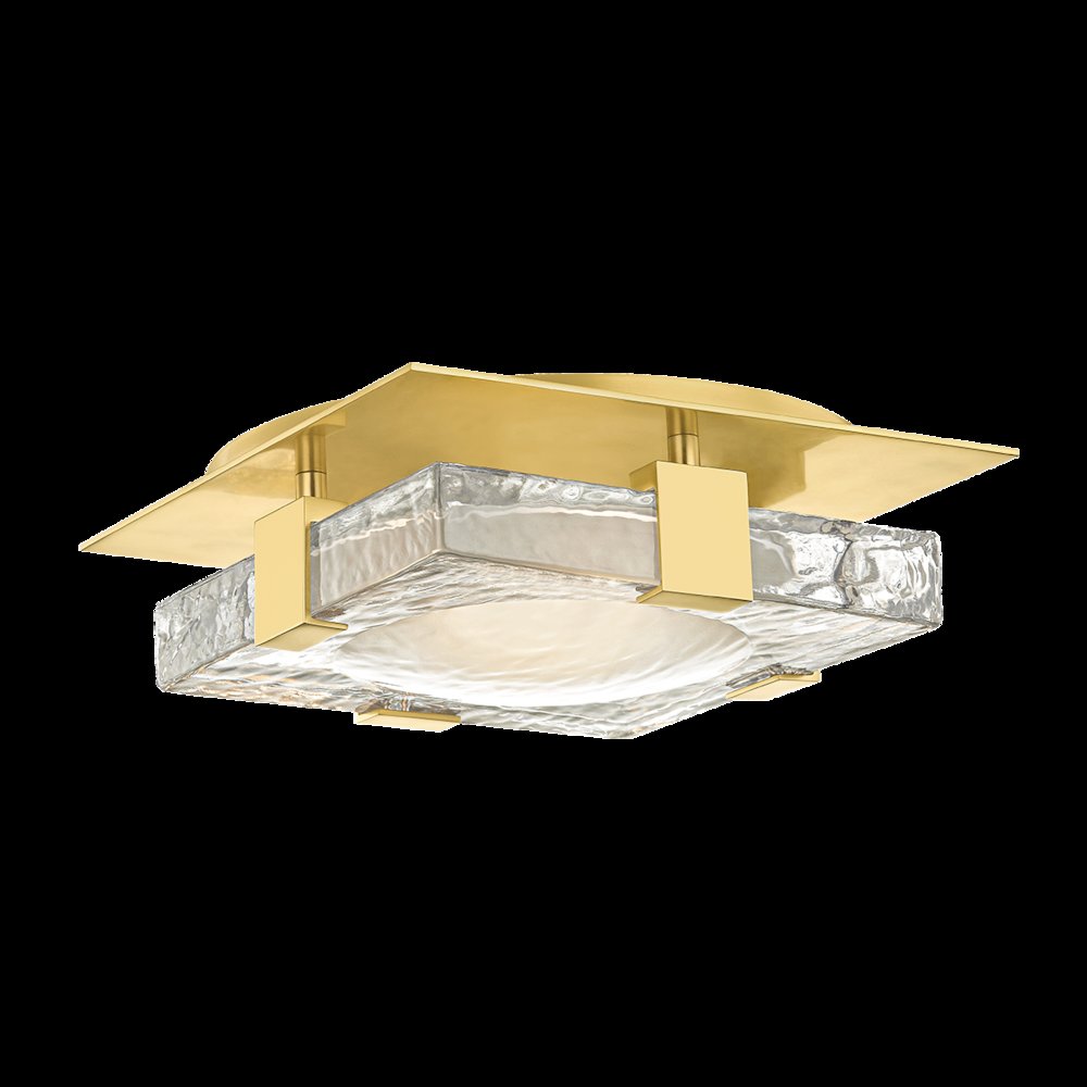 Bourne Semi-Flush, Aged Brass