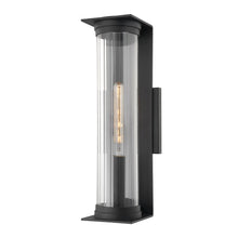 Presley Exterior Wall Sconce, Texture Black