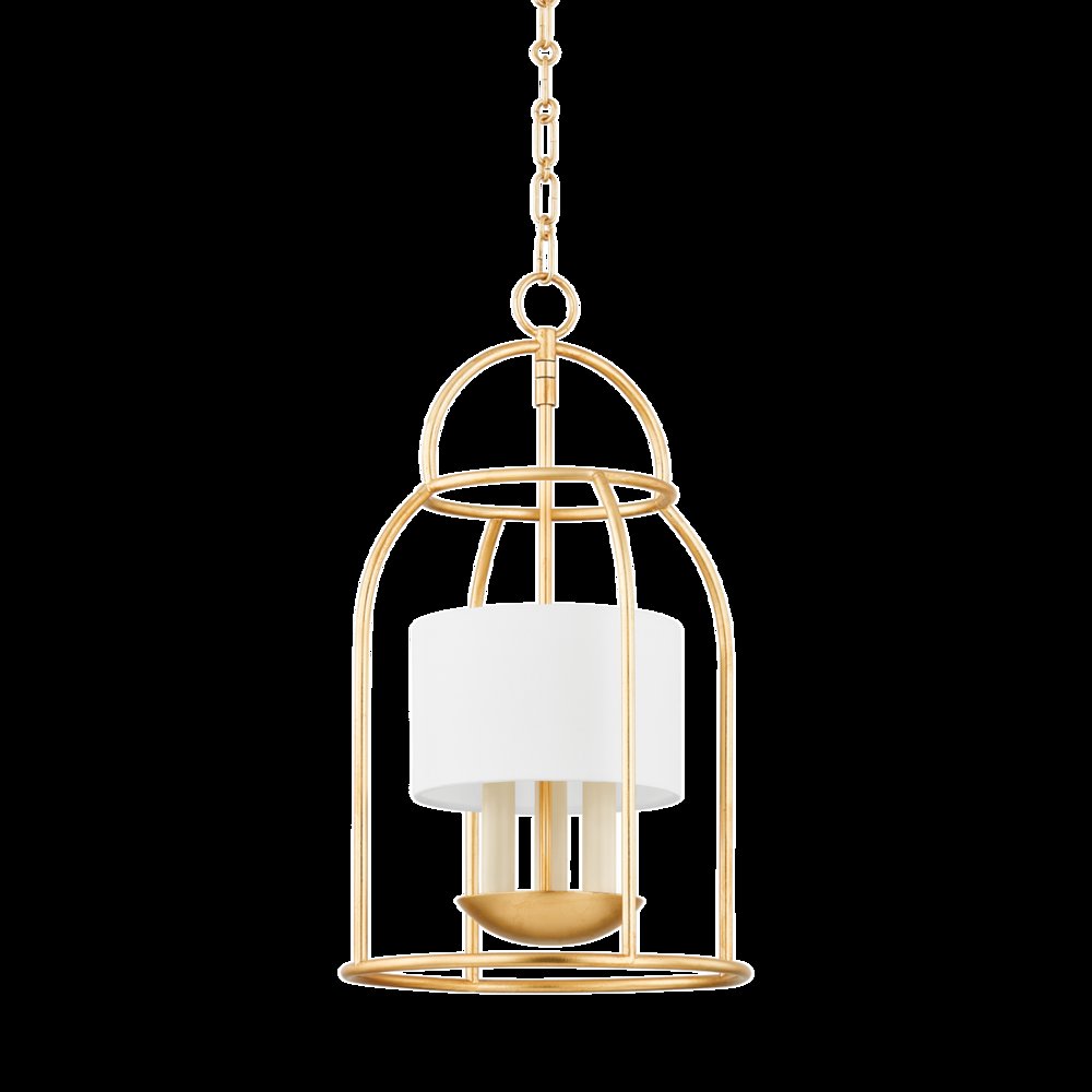 Delia Lantern, Vintage Gold Leaf
