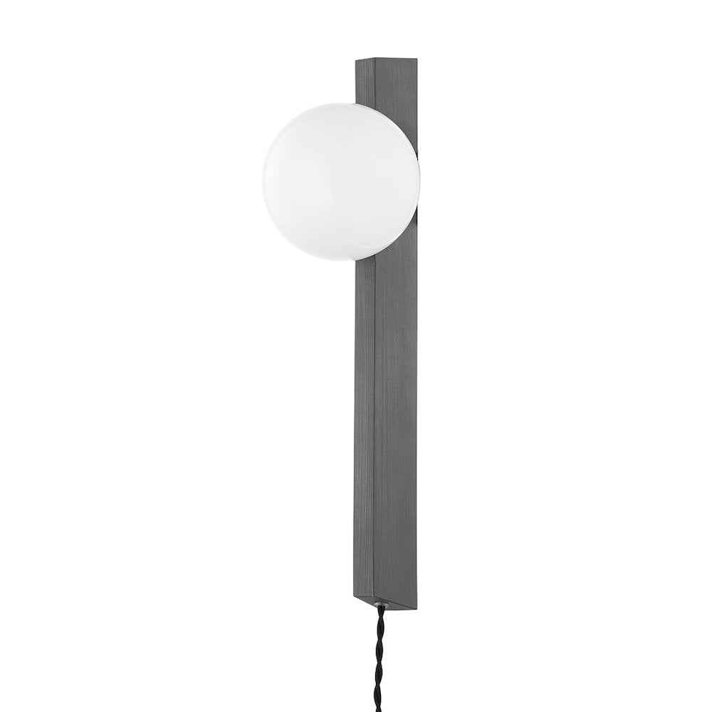 Brisbane Plug-In Sconce, Graphite