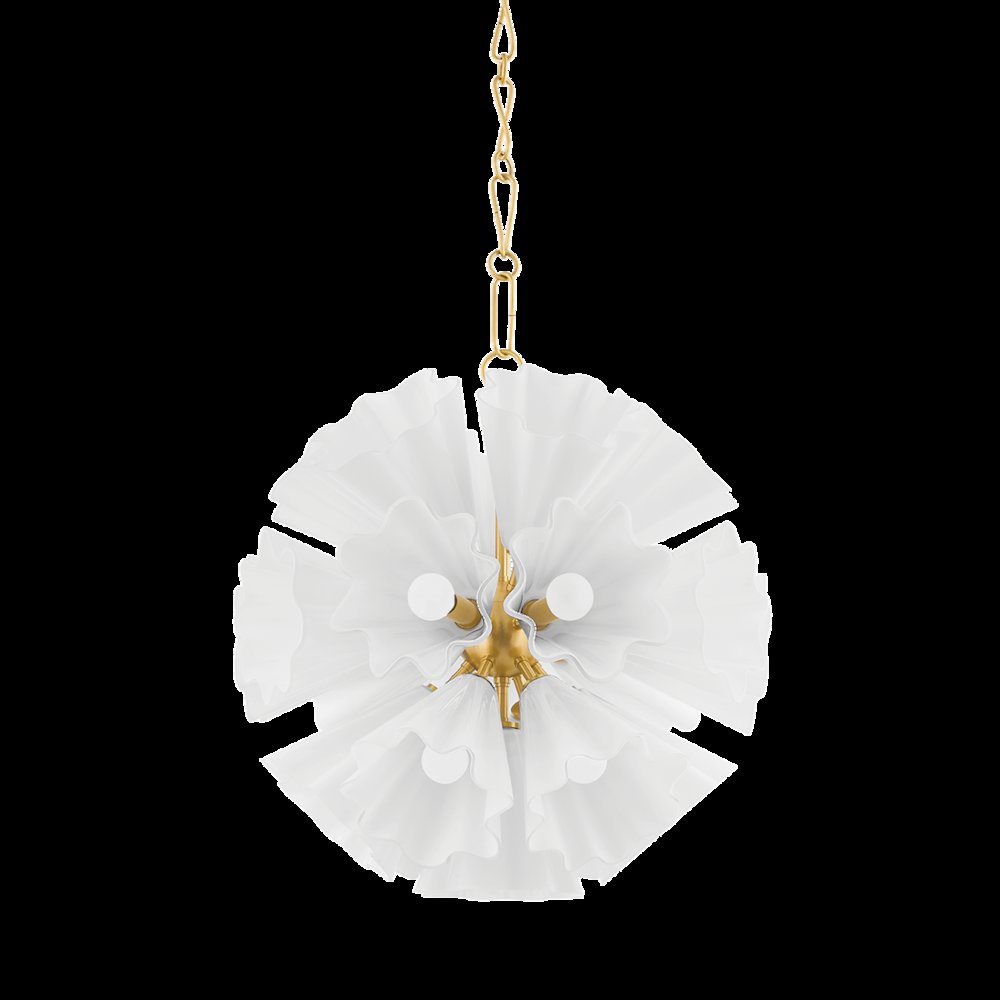 Capri Chandelier, Aged Brass