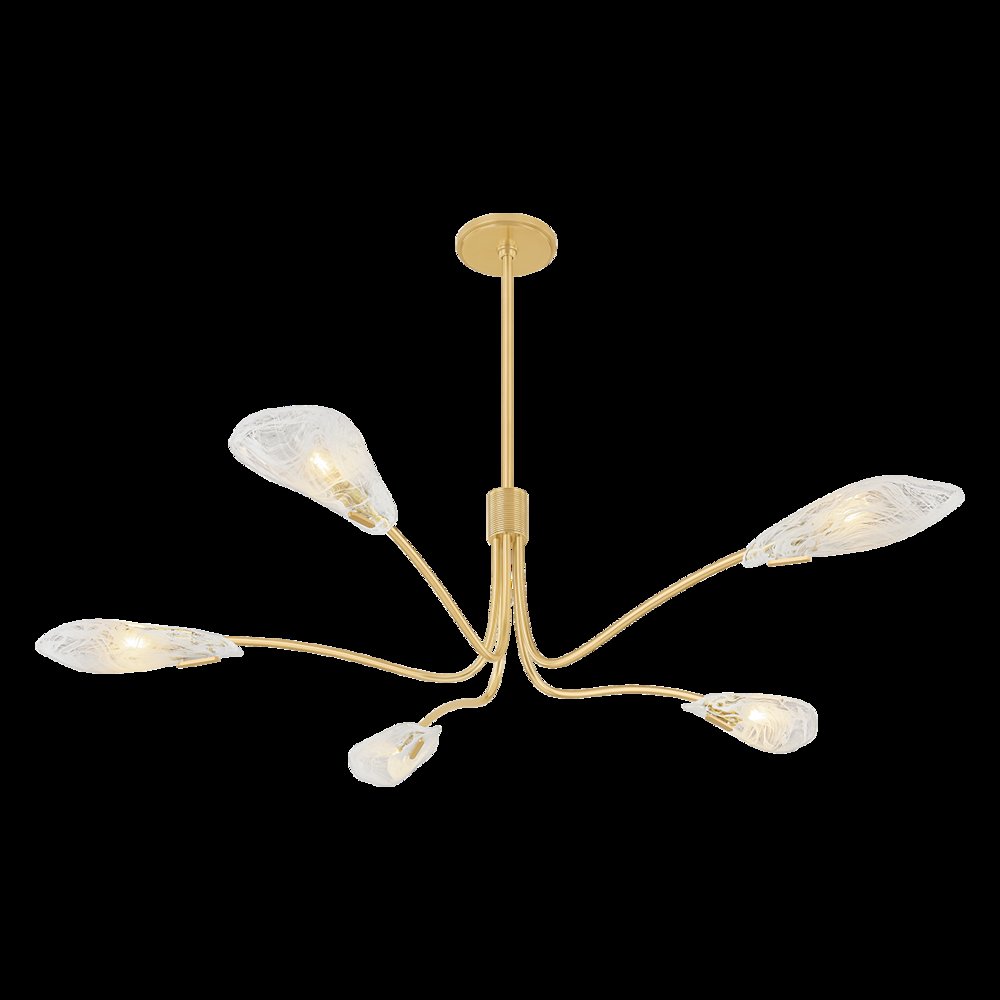 Tenafly Chandelier, Aged Brass