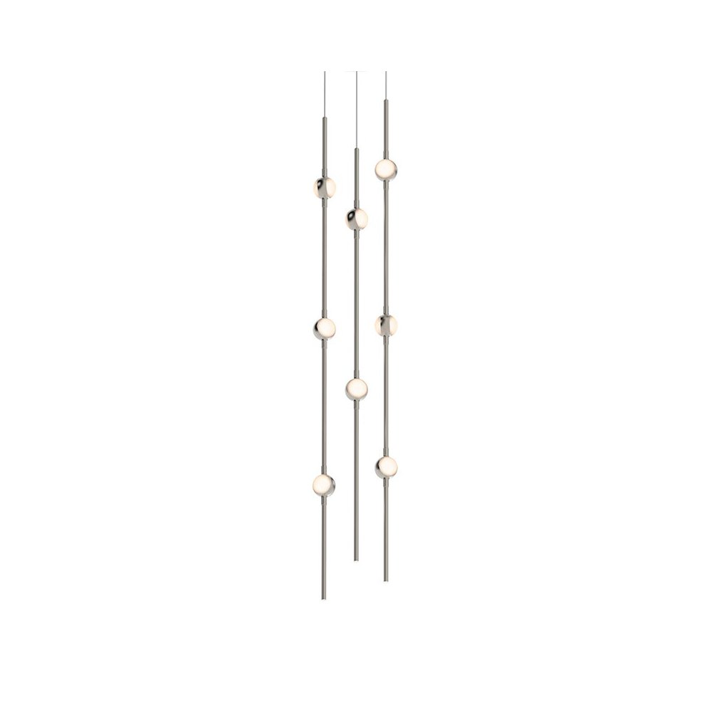 Constellation Chandelier, Satin Nickel