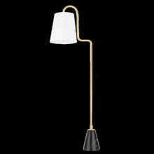 Jaimee Floor Lamp, Aged Brass