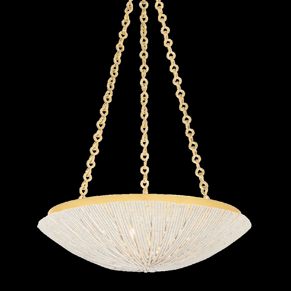 Summerside Pendant, Vintage Gold Leaf