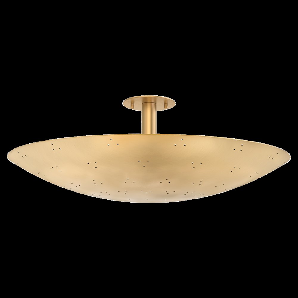 Bern Flush Mount, Vintage Brass