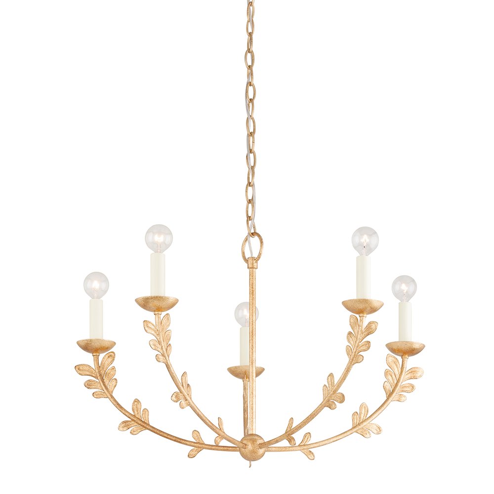 Florian Chandelier, Vintage Gold Leaf