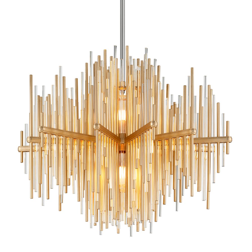 Theory Chandelier, Gold Leaf