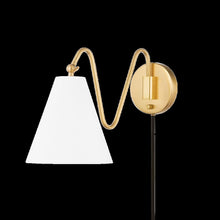 Onda Plug-In Sconce, Aged Brass