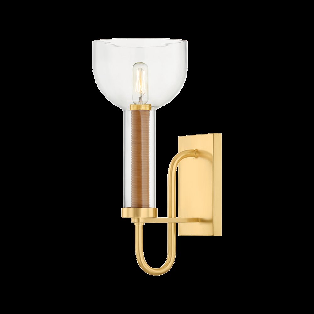 Narrowsburg Wall Sconce, Aged Brass