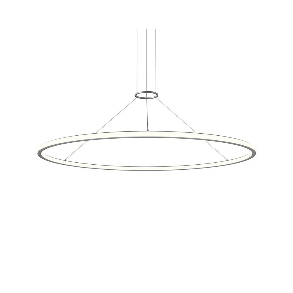 Luna Pendant, Bright Satin Aluminum