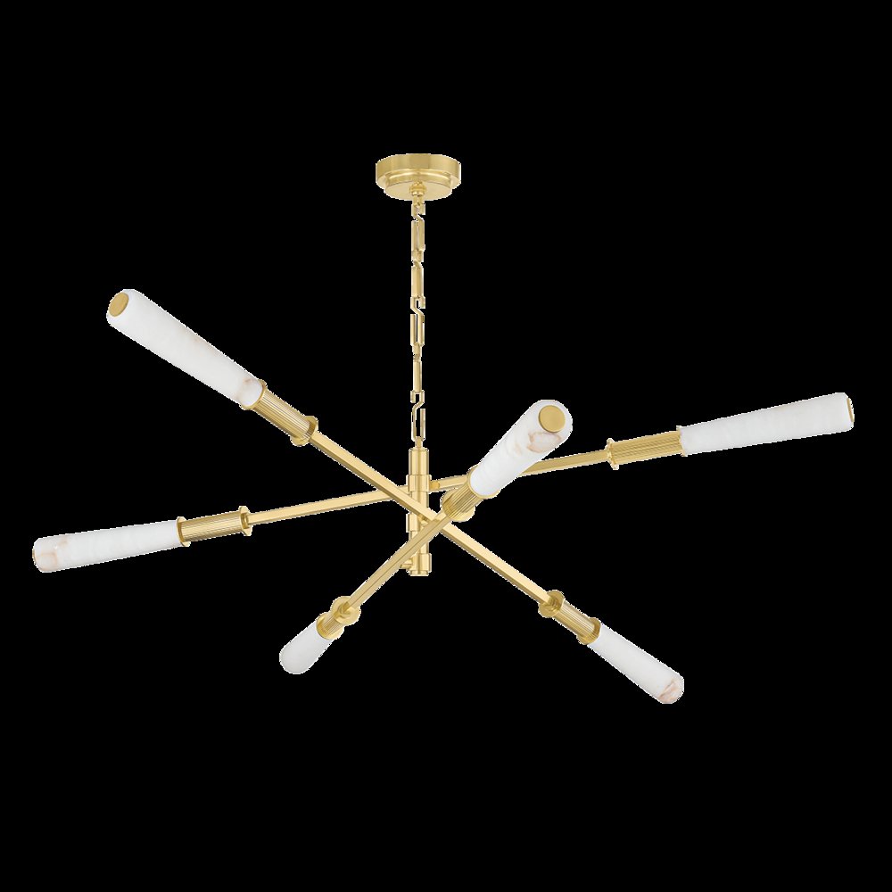 Dashiell Chandelier, Vintage Polished Brass