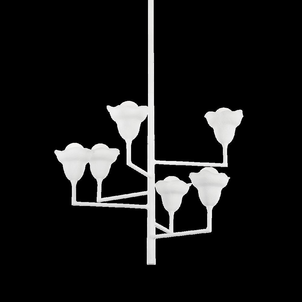 Alora Chandelier, White Plaster