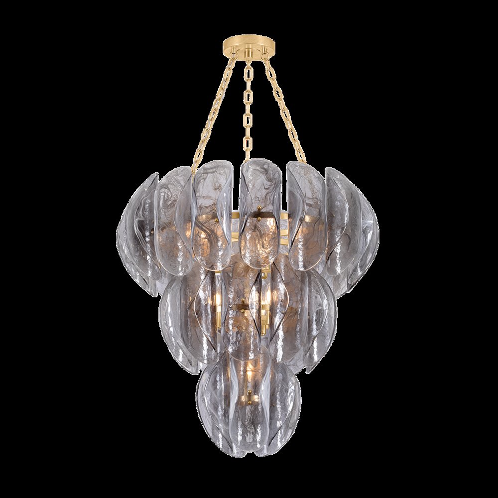 Anatase Chandelier, Vintage Gold Leaf