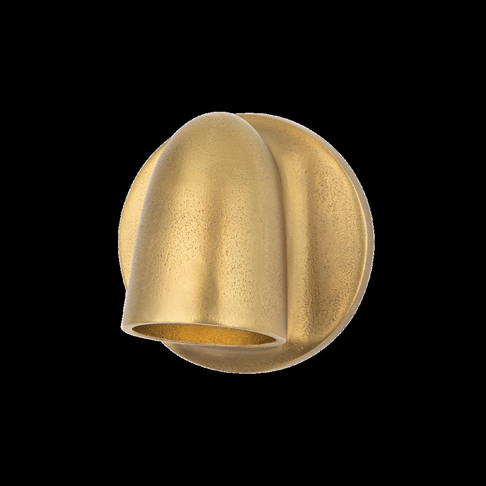 Canna Wall Sconce, Aged Brass
