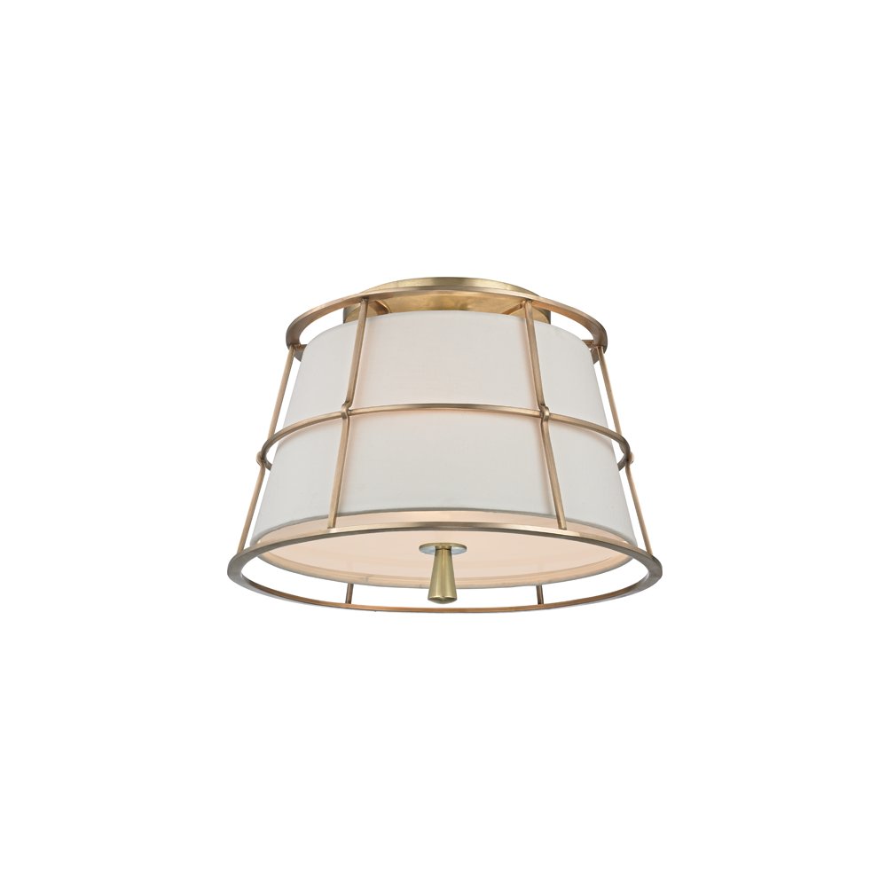 Savona Semi Flush, Aged Brass