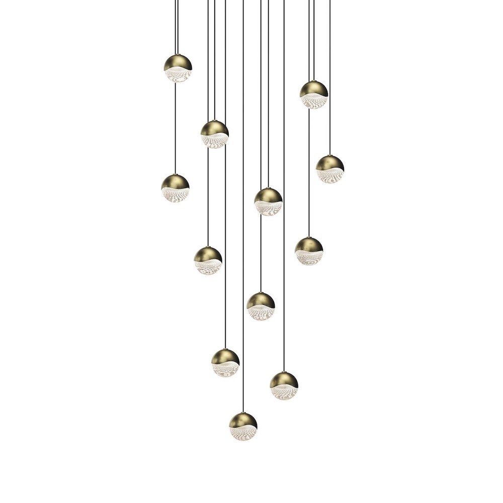 Grapes Pendant, Brass