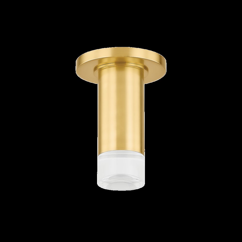Claudie Flush Mount, Aged Brass