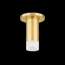 Claudie Flush Mount, Aged Brass