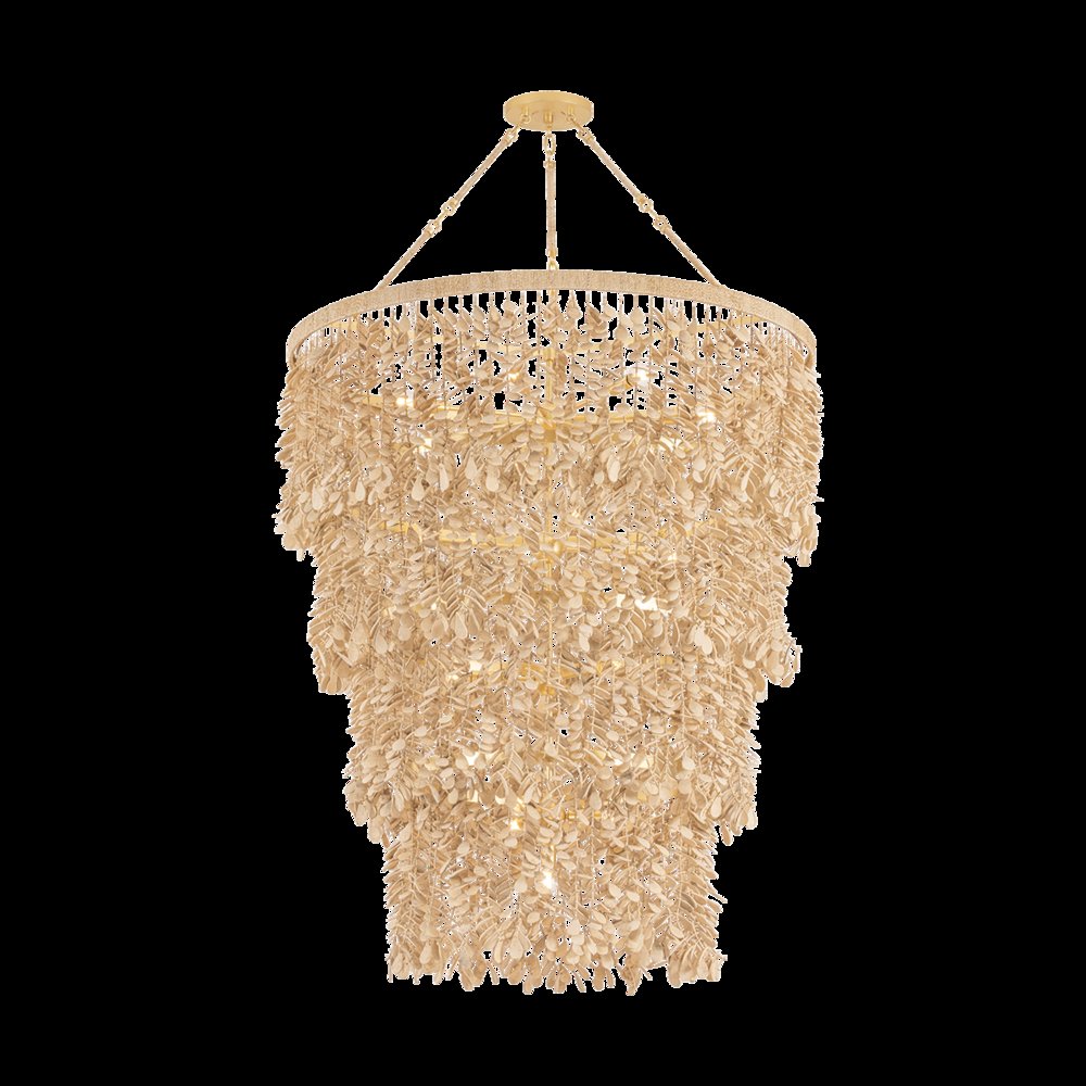 Naxos Chandelier, Vintage Gold Leaf