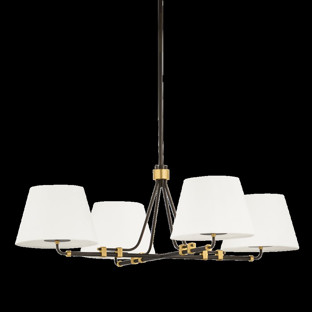 Crown Heights Chandelier, Aged Brass