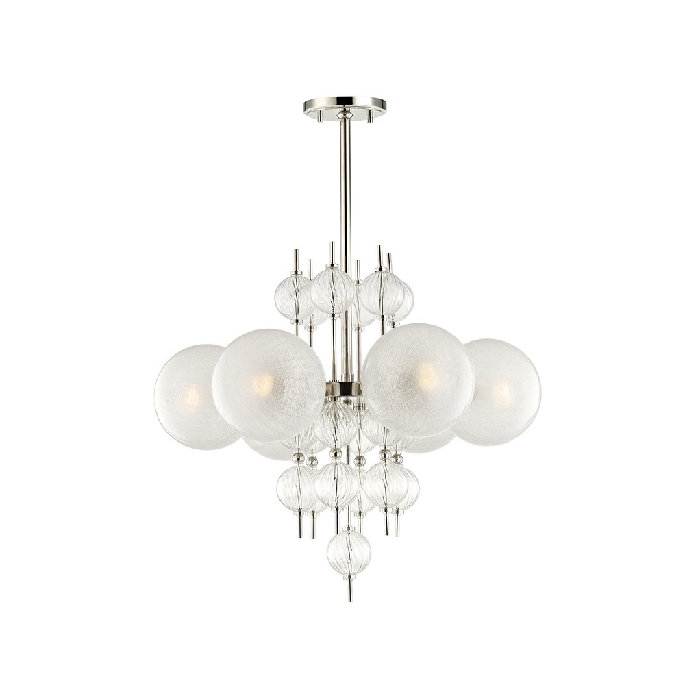 Calypso Chandelier, Polished Nickel