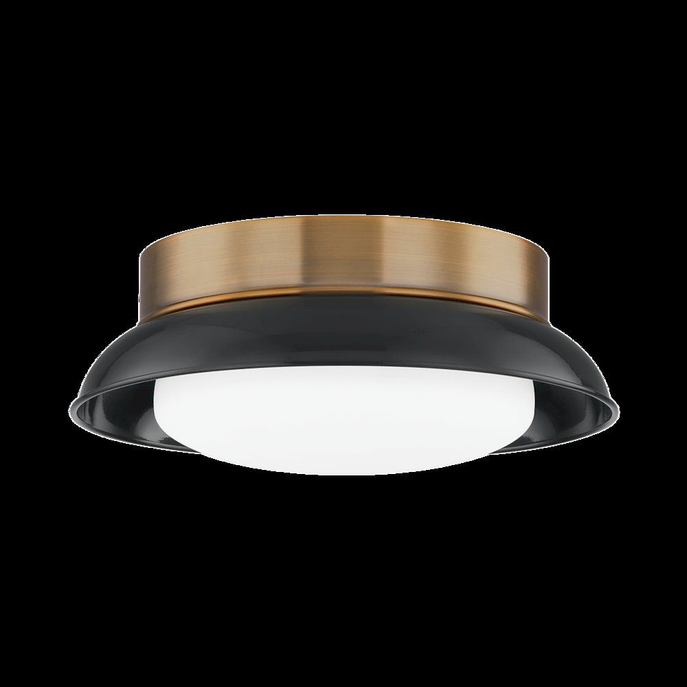 Arnie Flush Mount, Patina Brass