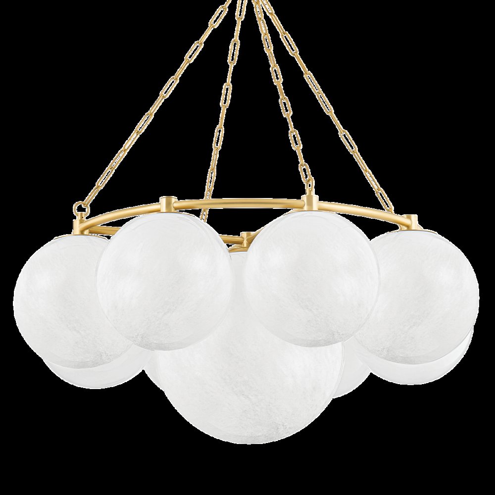 Thornwood Chandelier, Aged Brass