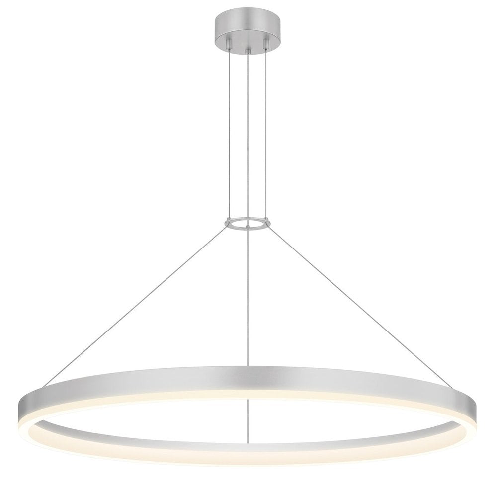 Corona Pendant, Bright Satin Aluminum