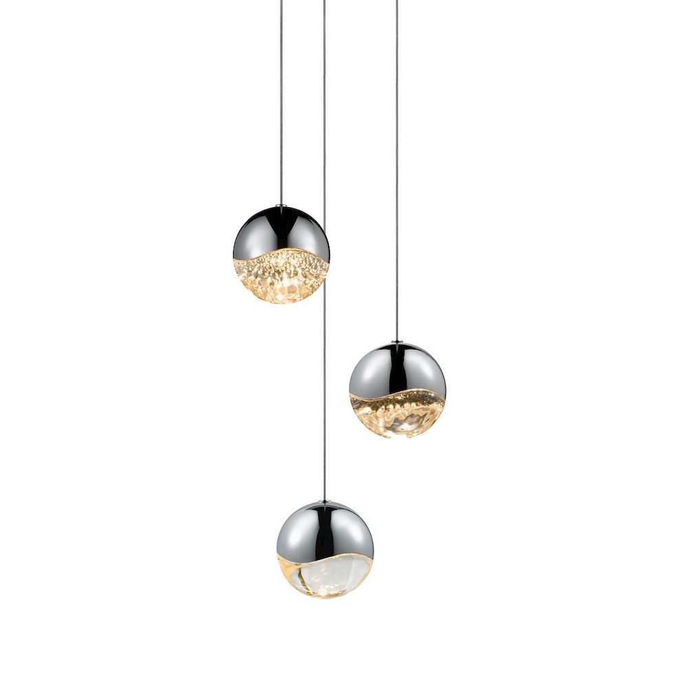 Grapes Pendant, Polished Chrome