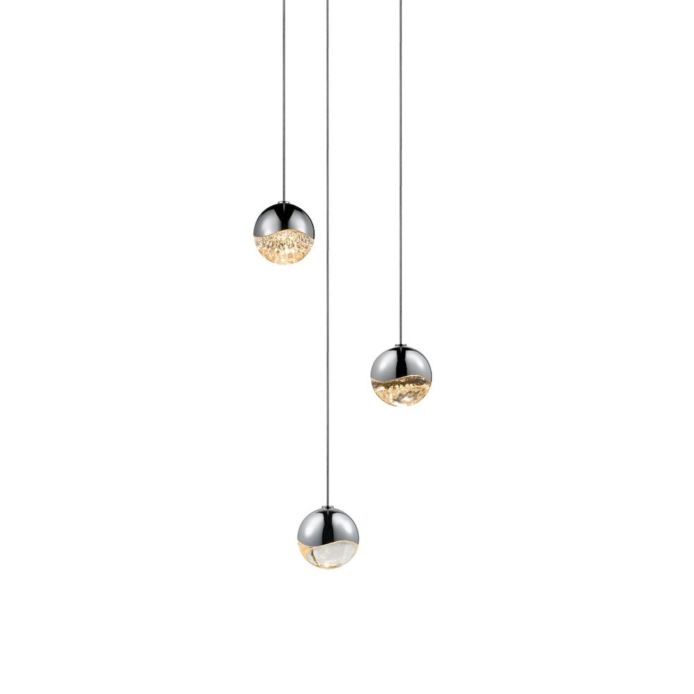 Grapes Pendant, Polished Chrome