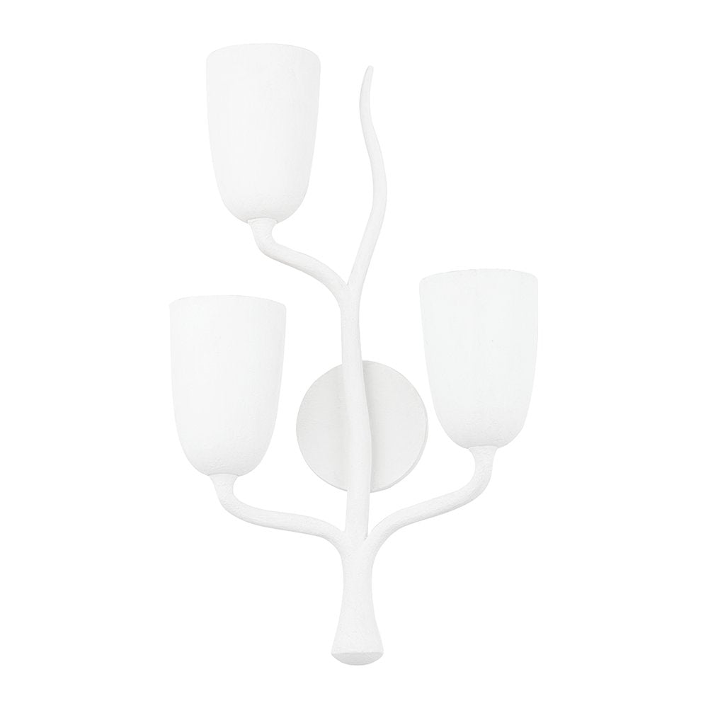 Vine Wall Sconce, White Plaster