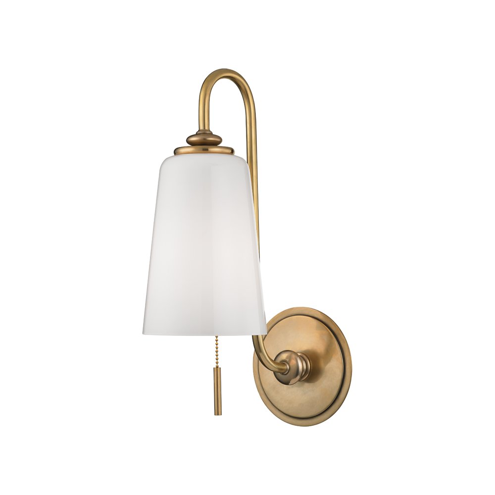 Glover Wall Sconce, Aged Brass