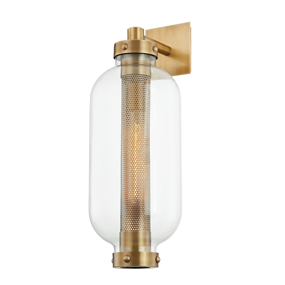 Atwater Exterior Wall Sconce, Patina Brass
