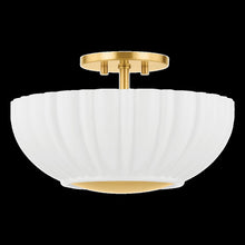 Anne Flush Mount, Aged Brass