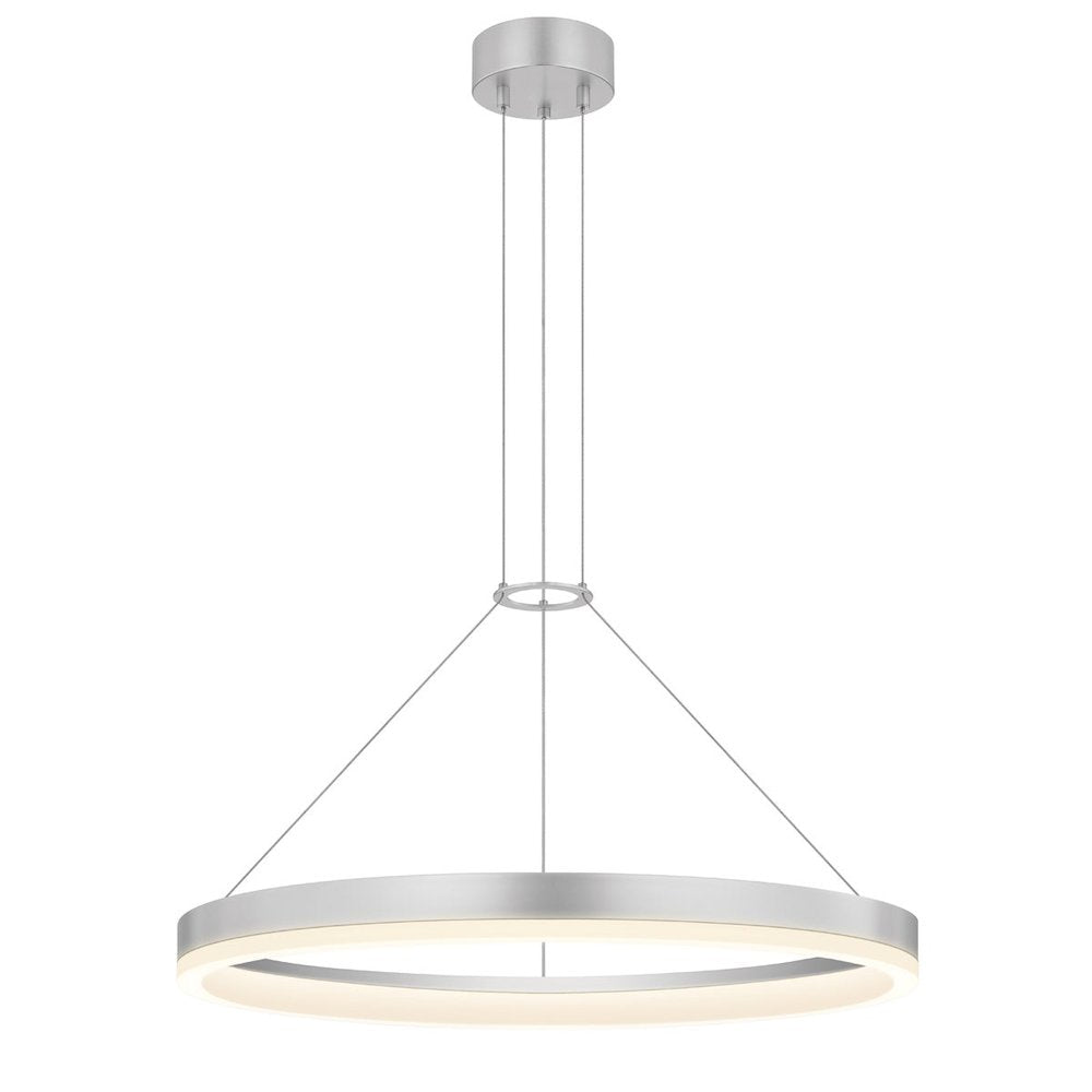Corona Pendant, Bright Satin Aluminum