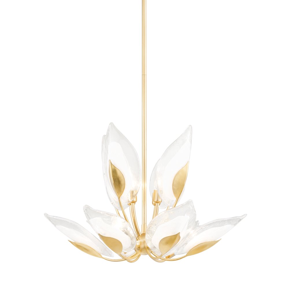 Blossom Chandelier, Gold Leaf
