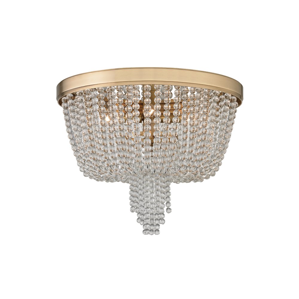 Royalton Flush Mount, Aged Brass