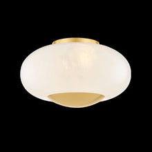 Lottie Flush Mount, Aged Brass