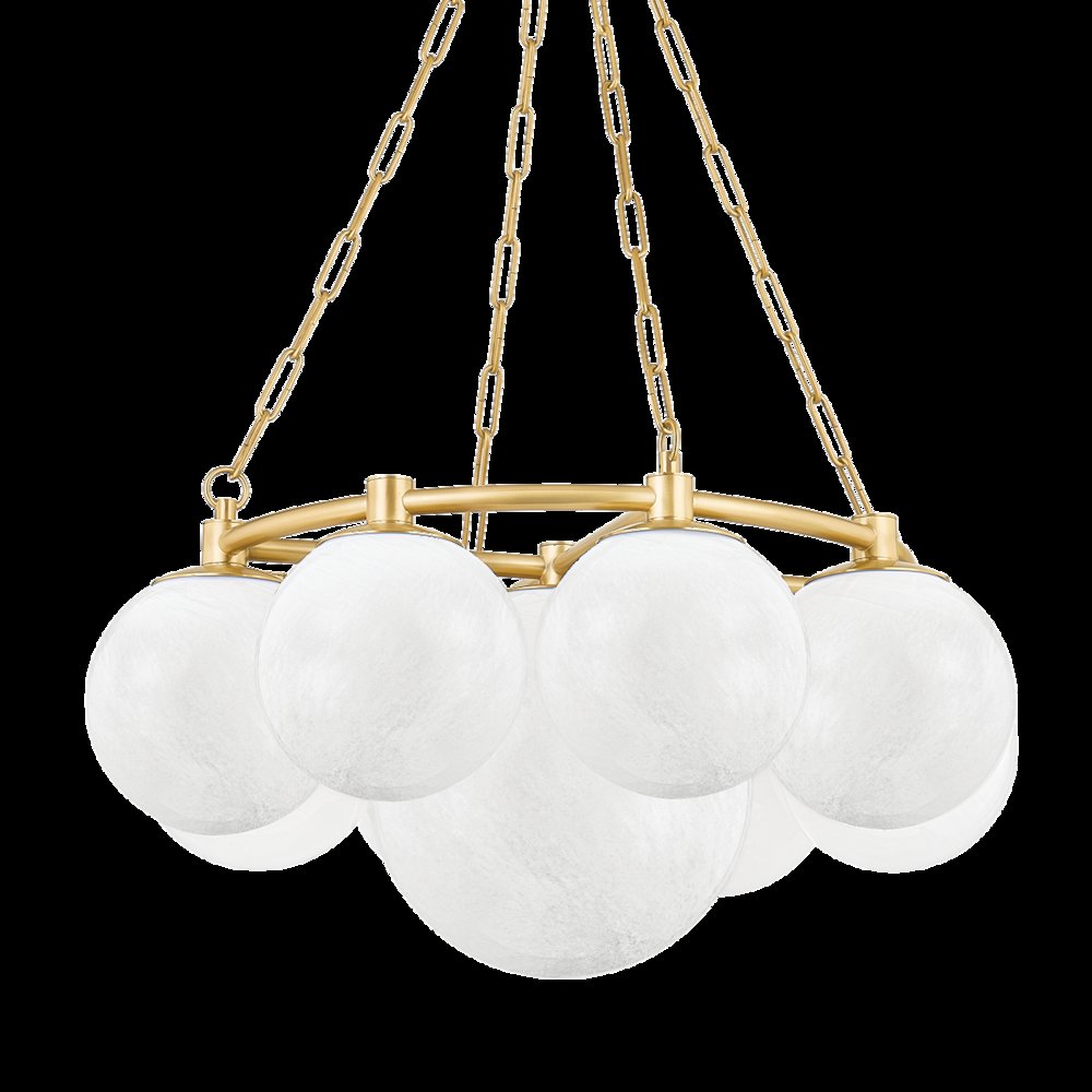 Thornwood Chandelier, Aged Brass