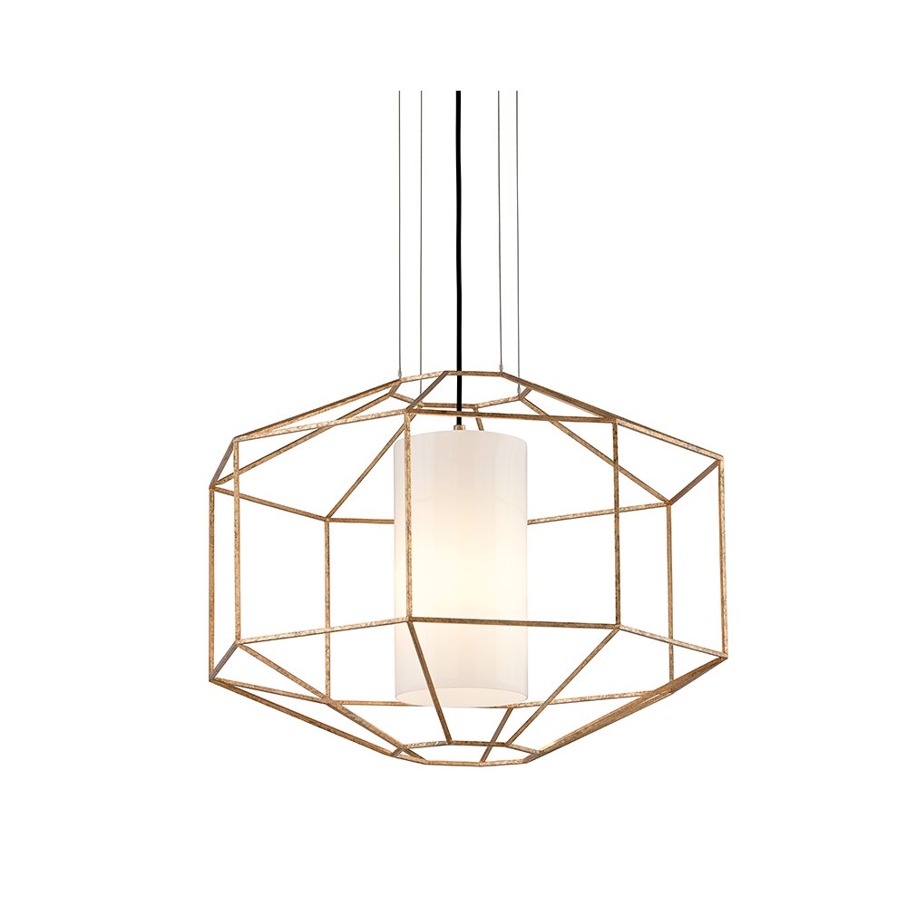 Silhouette Chandelier, Gold Leaf