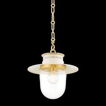 Nori Pendant, Aged Brass